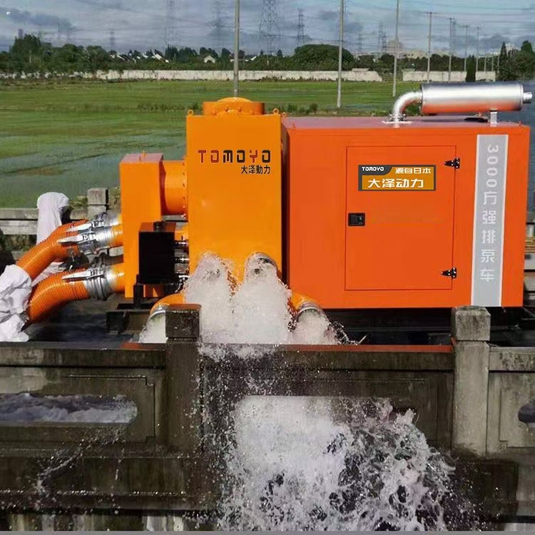 大泽动力2000立方柴油水泵一体机 全自动防汛应急移动泵车