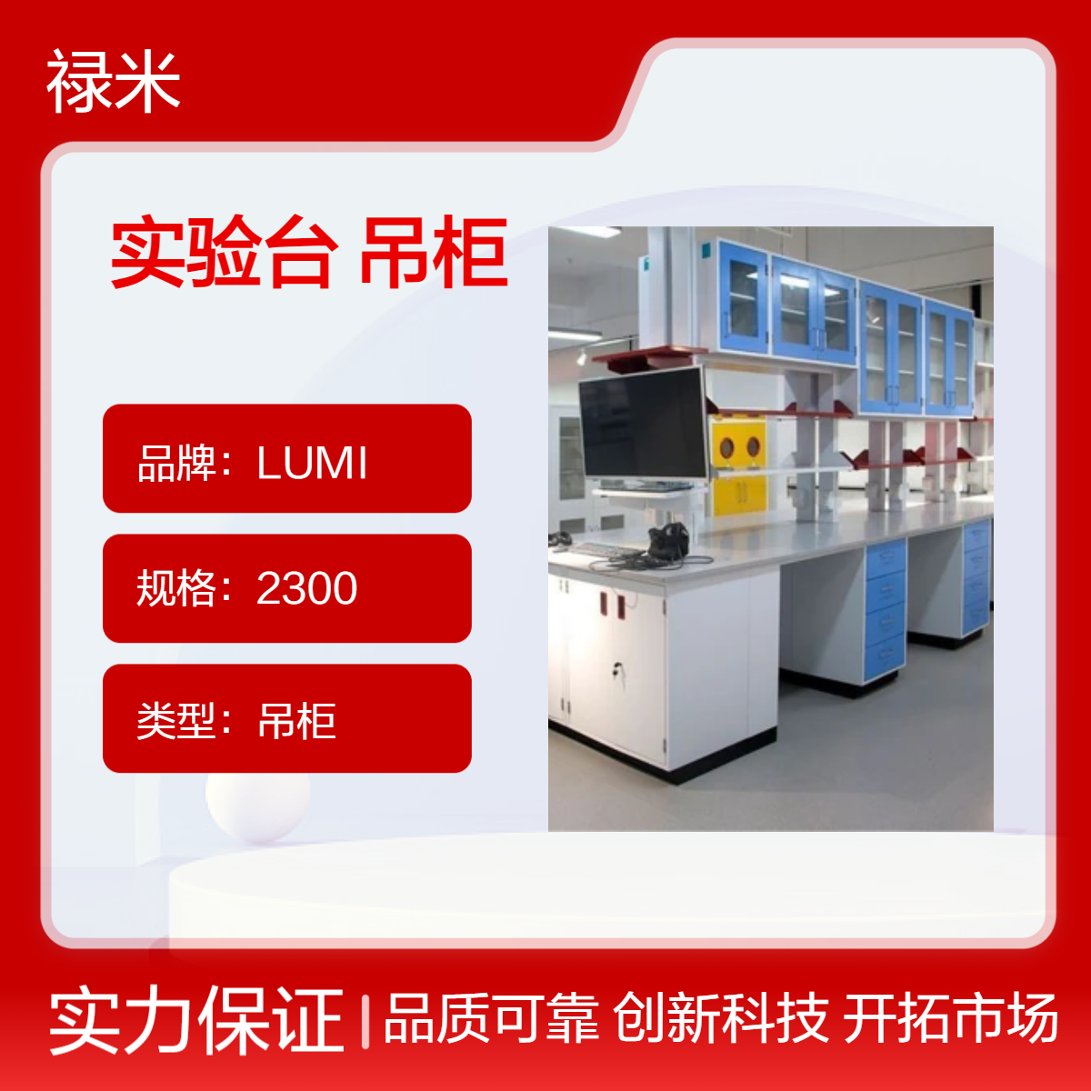 LUMI 中央实验台吊柜实验室专用 全钢材质可定制