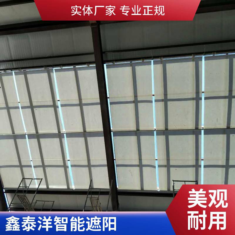 体育馆电动遮阳帘 玻璃采光顶天棚帘 阳光房顶遮阳天幕 鑫泰洋厂家