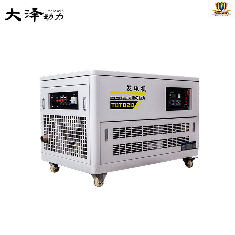 静音10kw汽油发电机三相四线大泽动力TOTO10-M 电启动带轮子全自动