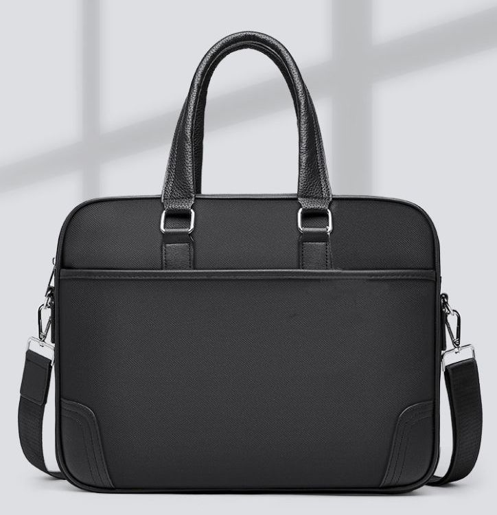 爱自由箱包大容量商务时尚手提公文包男士14寸电脑包文件资料袋