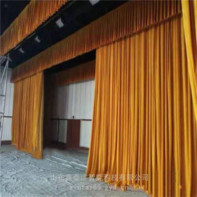 会议室幕布 剧场演出电动舞台幕布 学校报告厅背景幕定制安装