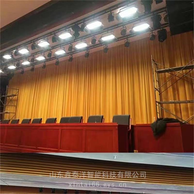 会场剧院舞台幕布 学校会议室电动遥控阻燃背景幕布 鑫泰洋厂家