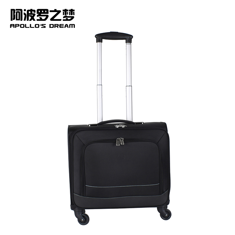 阿波罗之梦16寸登机拉杆箱旅行箱牛津布黑色行李箱