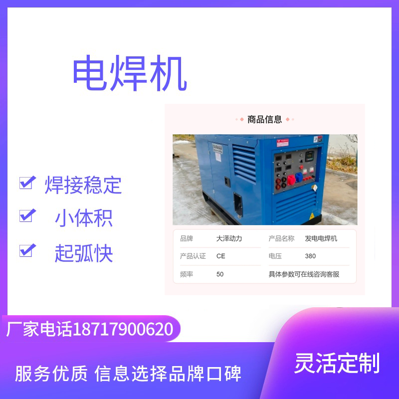 大泽动力移动拖车式TO400A 康明斯柴油发电电焊机