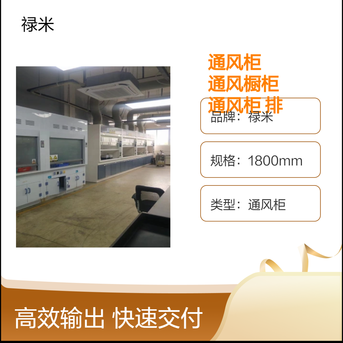 LUMI 实验室聚丙烯通风柜落地通风橱柜整体排风柜