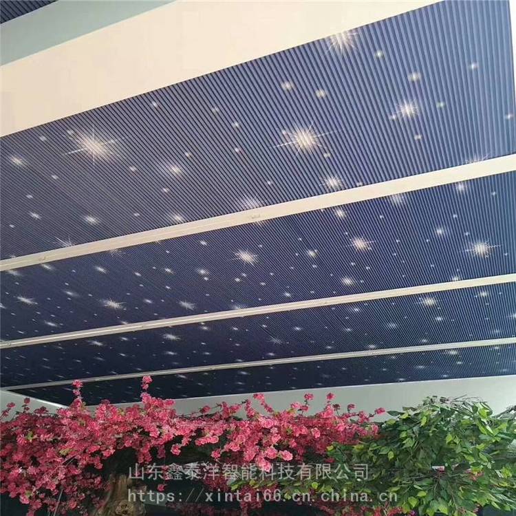 阳光房隔热天棚帘 定做电动 手动蜂巢帘 采光顶遮阳帘