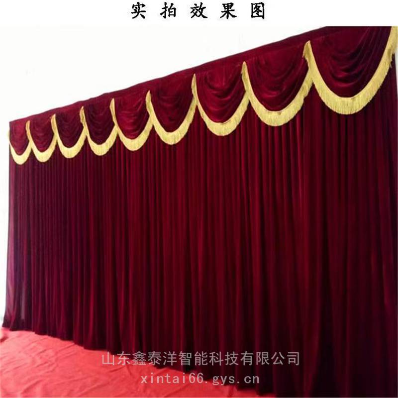 电影院 学校电动升降幕布 对开阻燃舞台幕布 鑫泰洋厂家