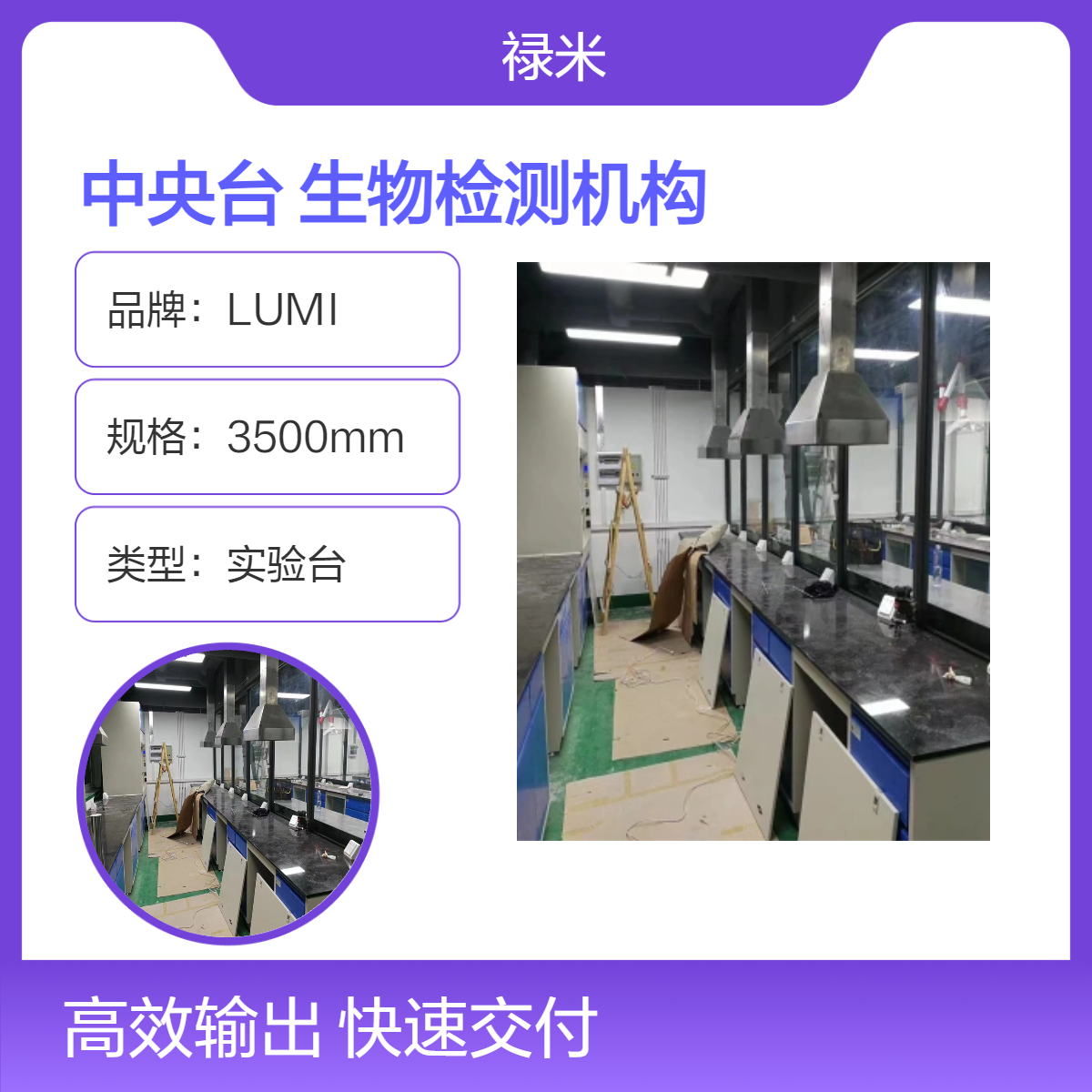 LUMI 全钢中央台生物检测机构 耐酸碱腐蚀支持定制