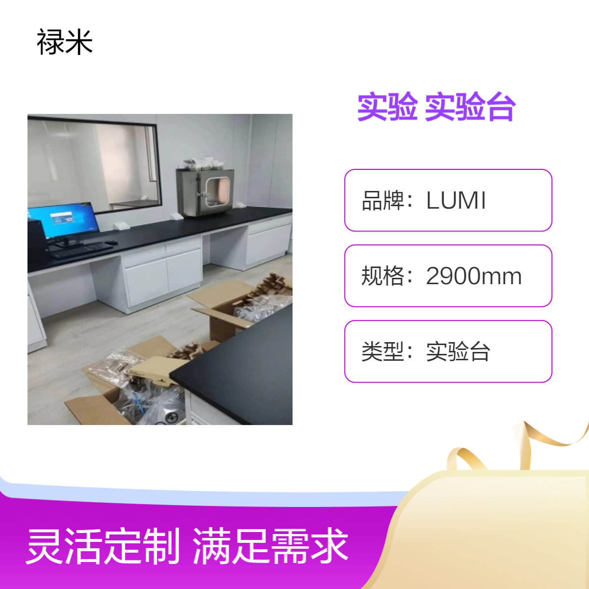 LUMI 学校实验室设计全钢实验台 承重强上门安装