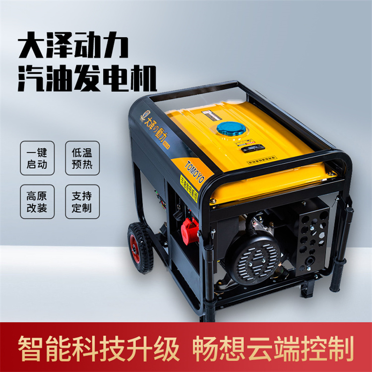小型7kw开架式汽油发电机 单缸风冷电启动移动式 大泽动力TO7900ETM