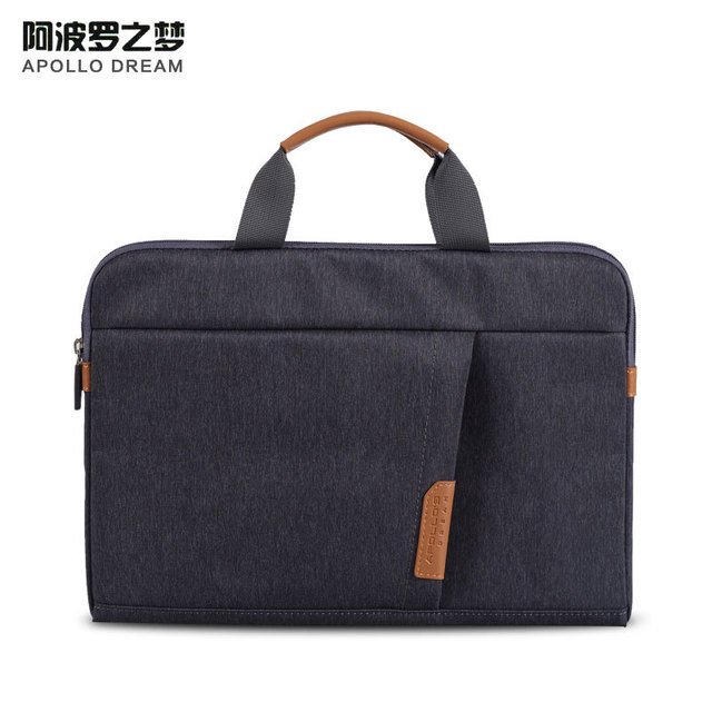 14寸超薄手提笔记本电脑包员工礼品logo定制