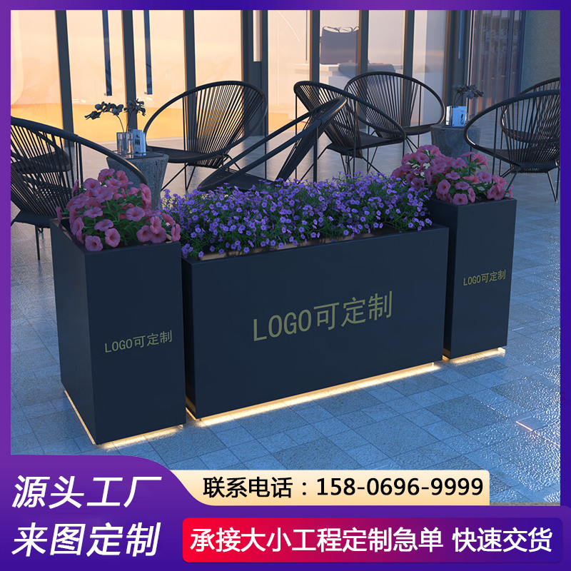 不锈钢花箱厂家 大号绿化花坛 办公室内花槽 源头工厂