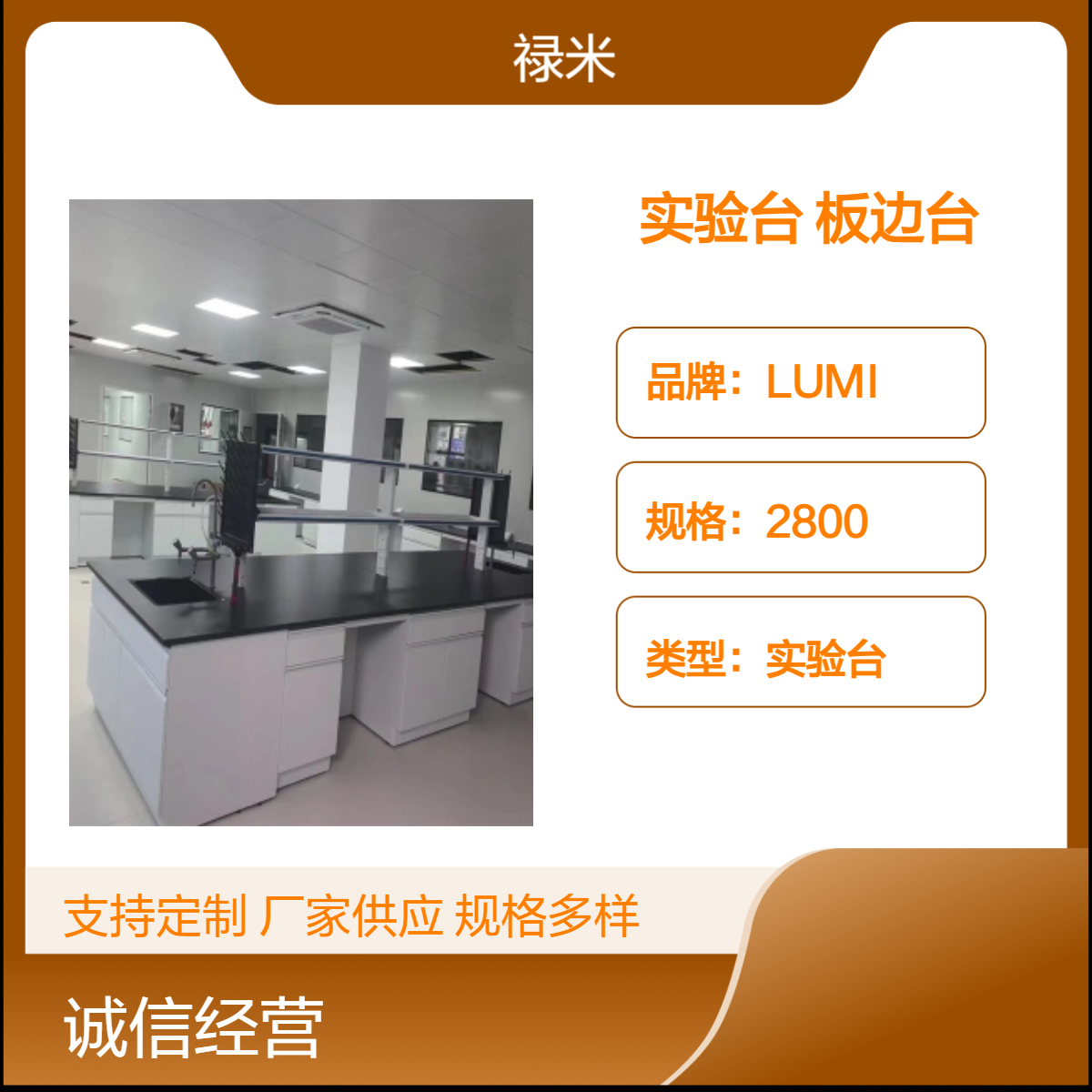 LUMI 全钢钢制实验台 中央理化板边台简易组装移动灵活