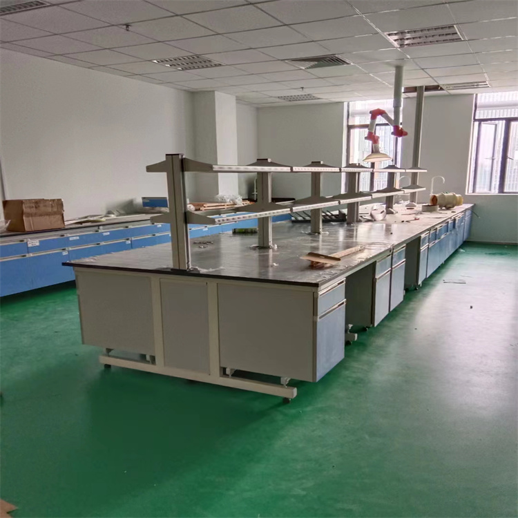LUMI 食品厂化验台钢木实验台易清洁中央台边台耐腐蚀