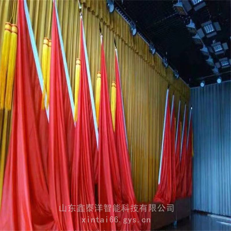 会议展会大型舞台幕布 电动幕布 B1级阻燃 加工定制厂家