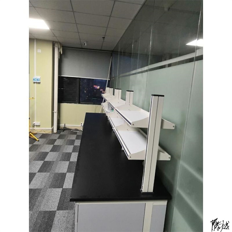 LUMI 钢玻结构试剂架铝波置物架实验室中央台