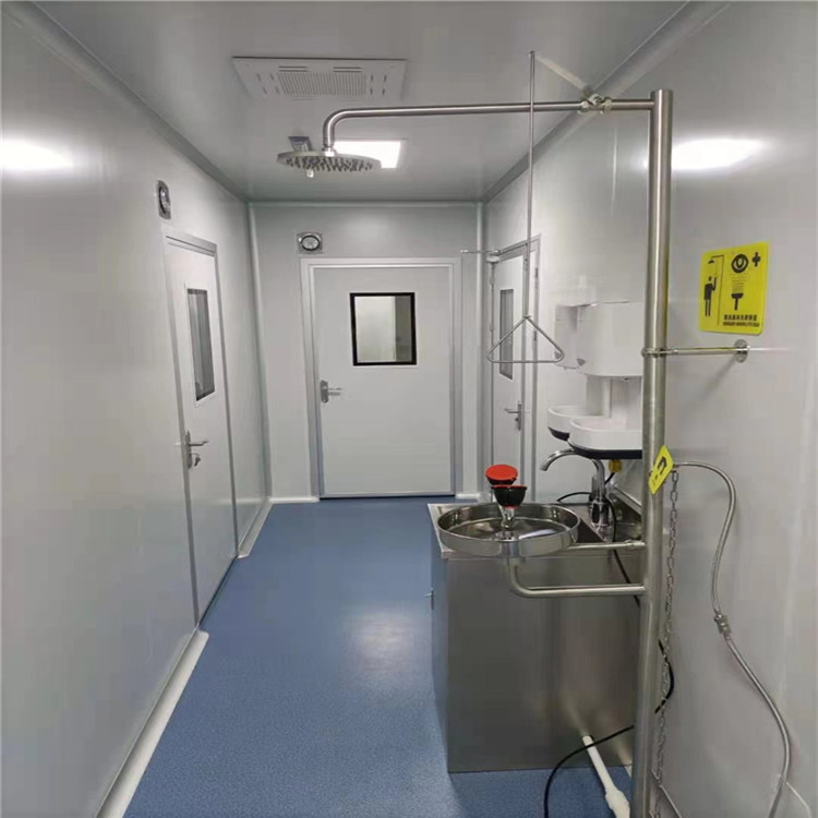 LUMI 复合式双进水口 直径42毫米不锈钢洗眼器 连接拆卸方便