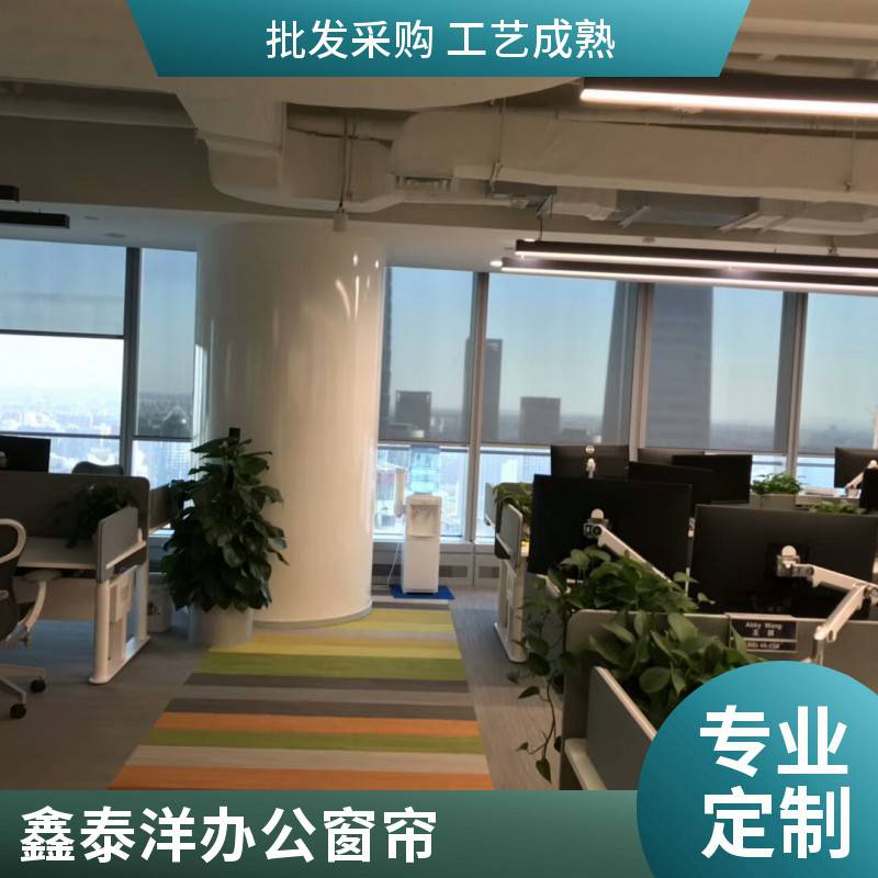 遥控电动窗帘 办公会议室拉珠式卷帘 上门测量选样安装厂家鑫泰洋