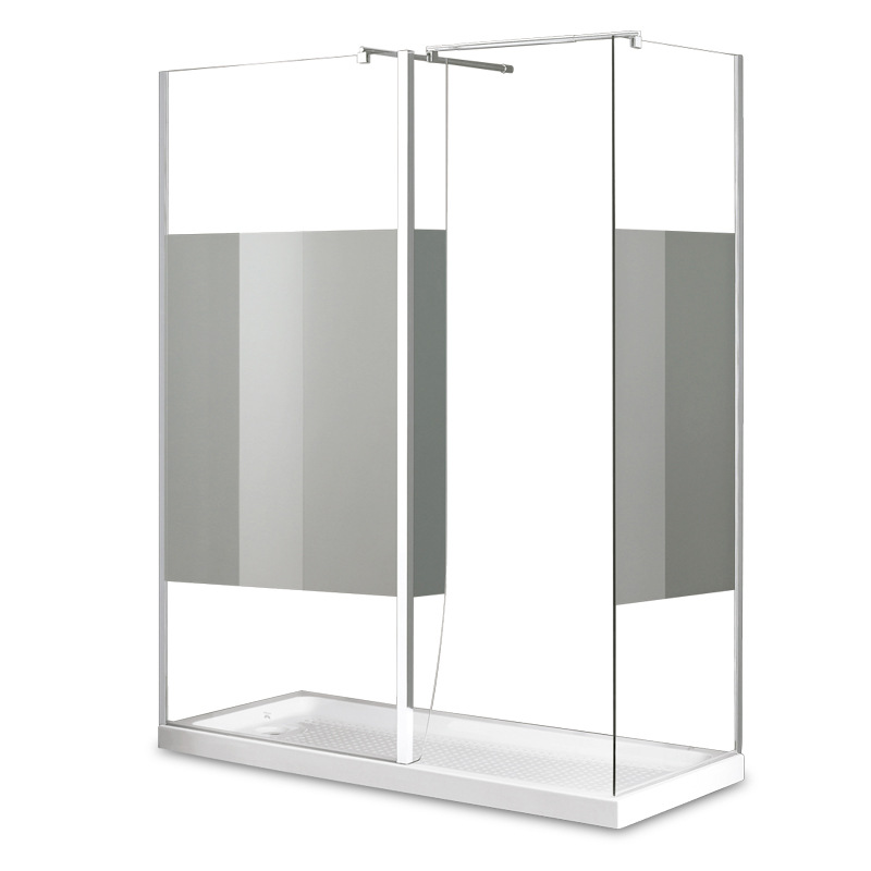 欧佳特 酒店浴室方形不锈钢淋浴房包边隔断 洗澡间玻璃隔干湿分离