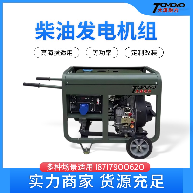 小型便携式大泽动力3千瓦柴油发电机TO3800ETZ电动15L单缸等功率