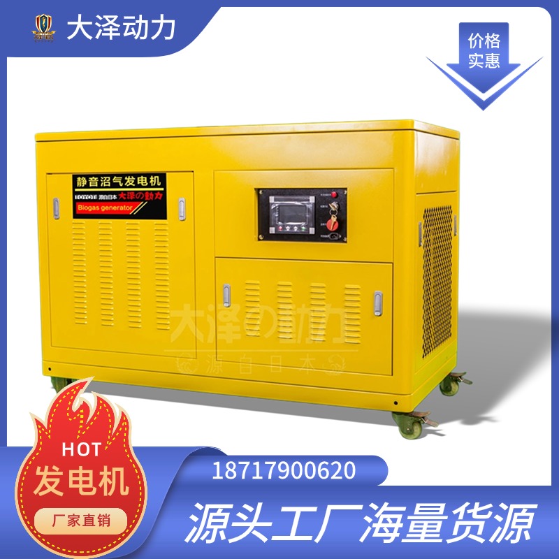 养殖用大泽动力单三相220V380V沼气 多燃料50KW柴油发电机厂家