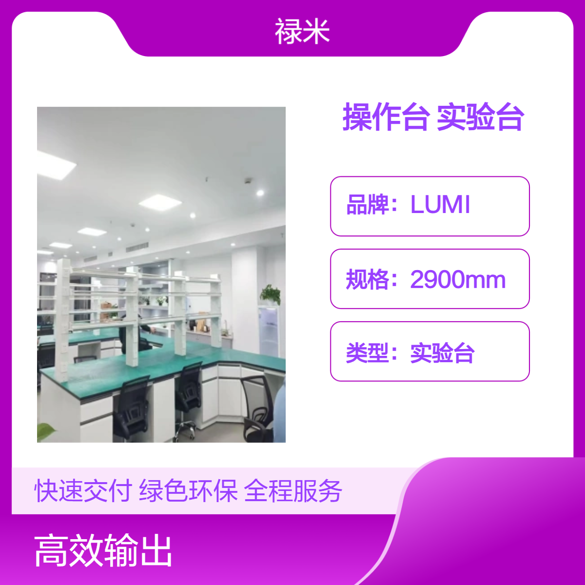 LUMI 环氧树脂喷塑落地式操作台 全钢实验台12.7mm实芯