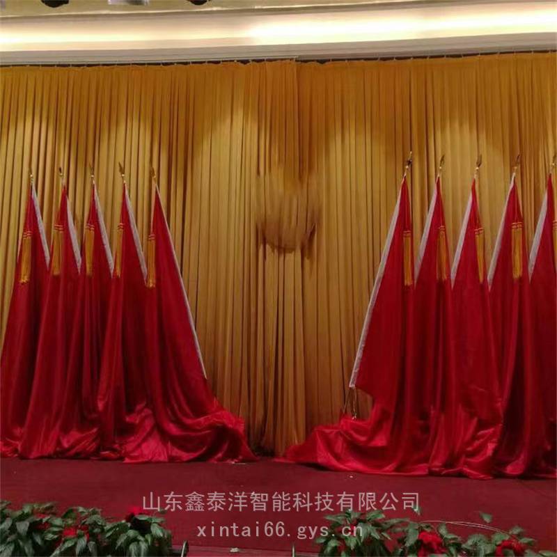 舞台幕布 可按照需求加工定制 学校多功能厅 会议室 礼堂 电动背景幕布