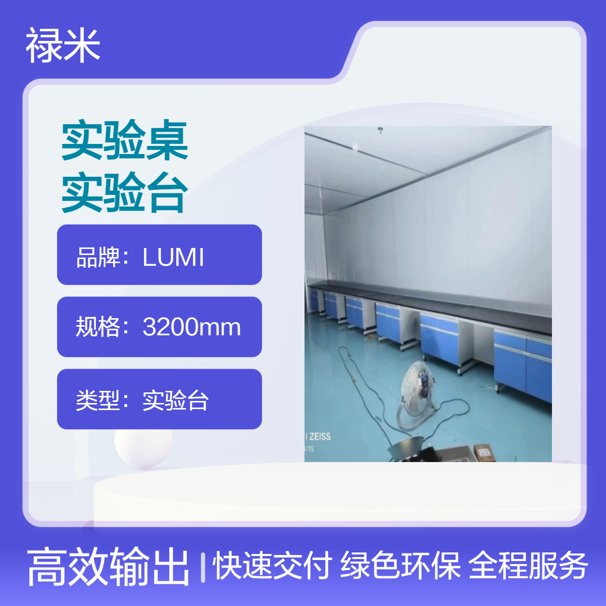 LUMI 学校理化生实验室检测实验桌质检钢木实验台
