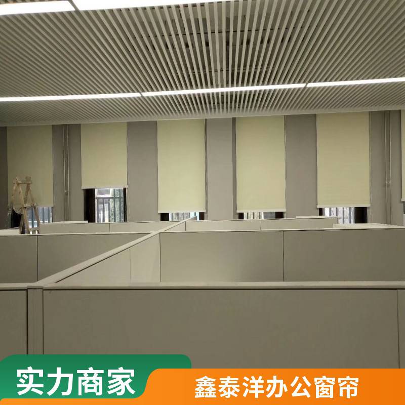 全遮光会议室窗帘 办公遮光卷帘 电动 手动可选 质量好