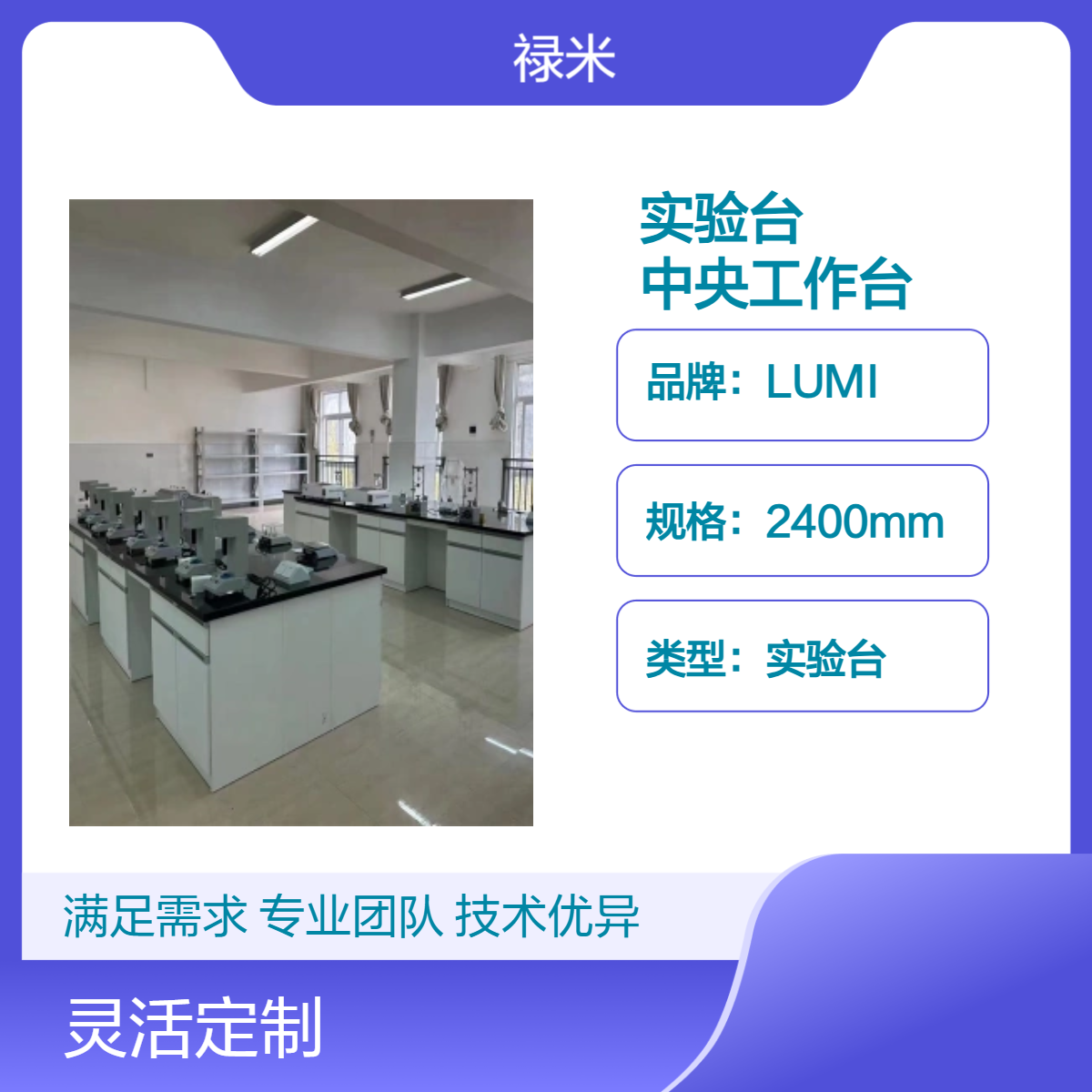 LUMI 全钢实验台实验室中央工作台 科研学校耐腐蚀