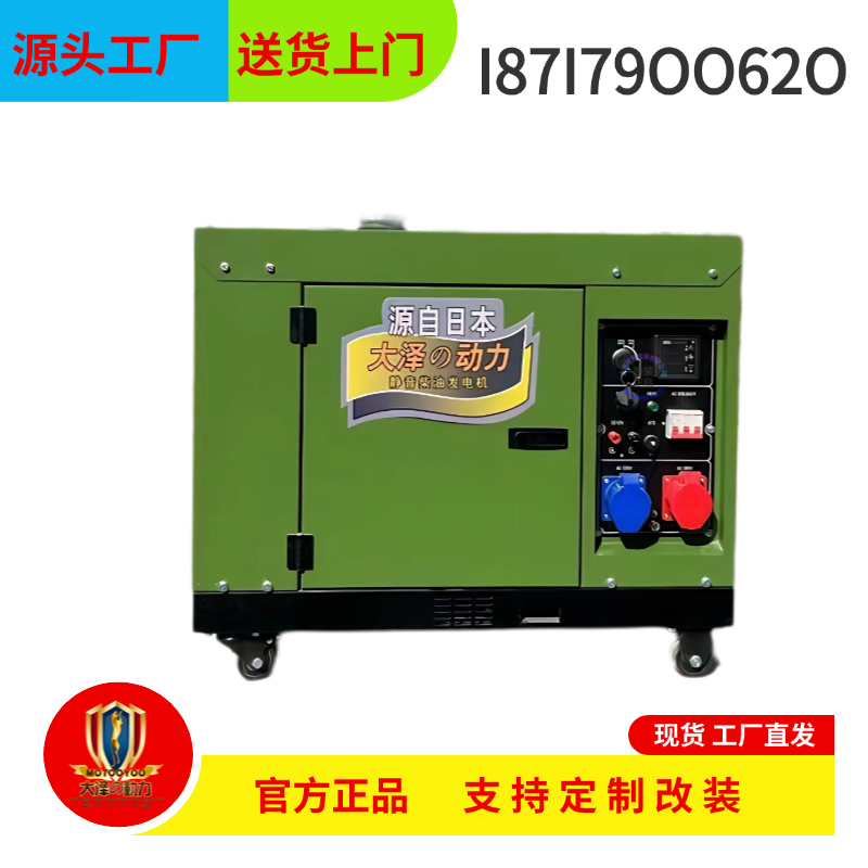 大泽动力小型车载3KW静音柴油发电机组 TO3800ET-JZ 电启动220V380V