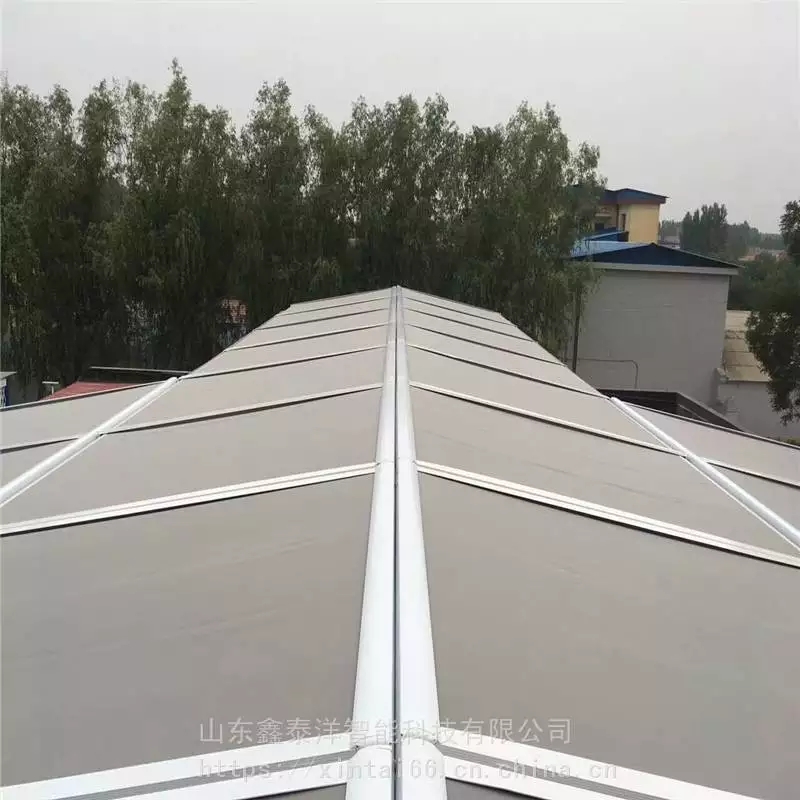 室外天幕遮阳帘 采光顶户外智能遥控天幕棚 鑫泰洋遮阳厂家