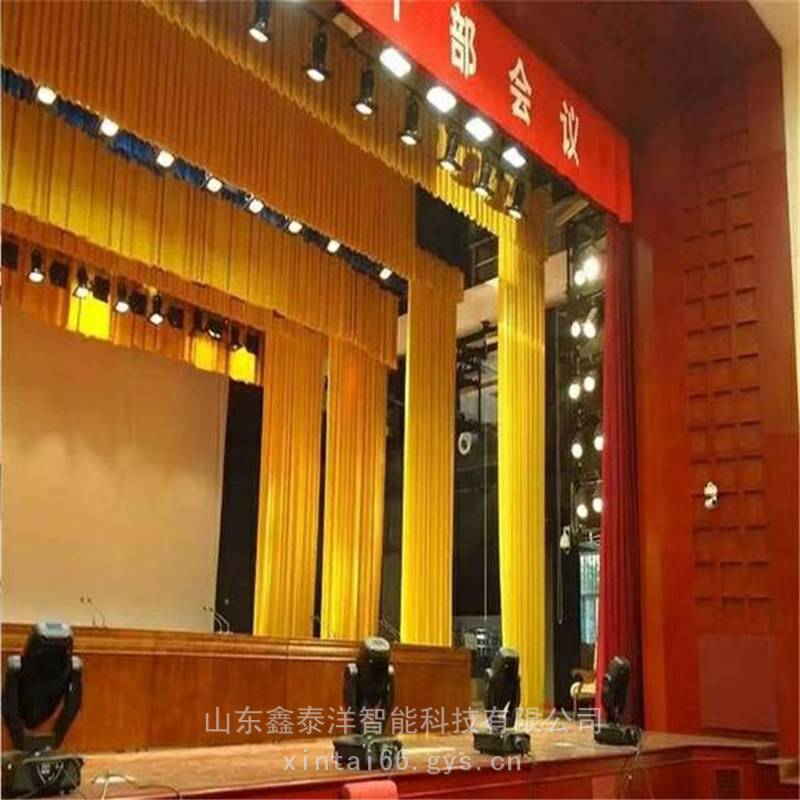 电动舞台幕布 表演幕布 舞台阻燃幕布厂家 鑫泰洋上门测量安装