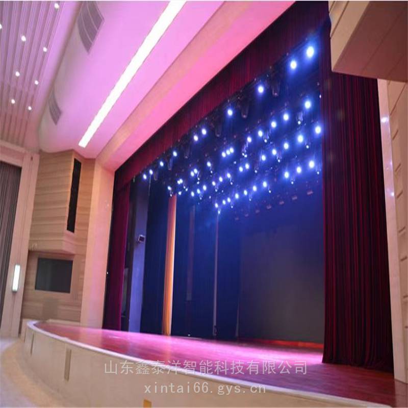 鑫泰洋加工定制B1级阻燃金丝绒幕布 舞台幕布 电动幕布 多色可选