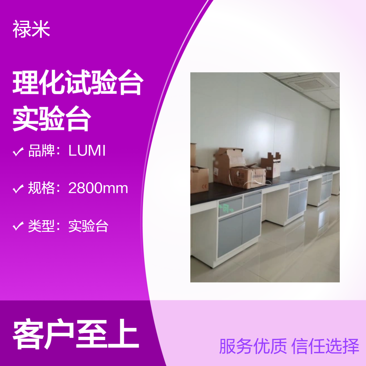 LUMI 学校理化试验台 性能好全钢实验台可支持定制